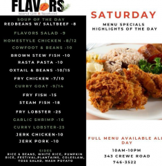 Saturday at Flavors Island Grill & Seafood
