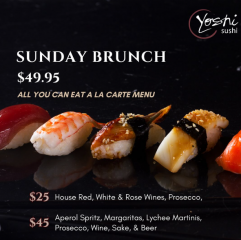 Nothing beats an all you can eat sushi brunch!