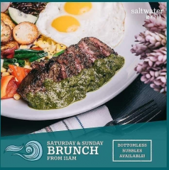 We serve brunch and bottomless bubbles every Saturday and Sunday