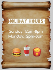 Join us Sunday & Monday Seven Mile Burger
