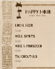 Join us at Grand Tiki every day from 4PM-7PM