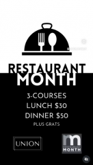 Restaurant Month is back.