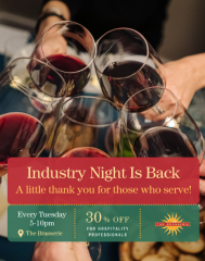 Industry Night is Back at The Brasserie