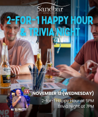 Double the drinks every Wednesday!