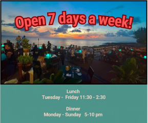 Now open 7 days a week!!!