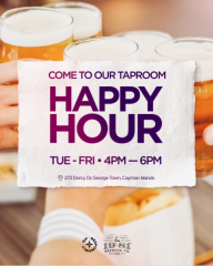Join us for Happy Hour from Tuesday to Friday, 4PM - 6PM.