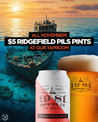 Ridgefield Pils $5 at our taproom