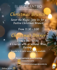 Christmas Dinner at Blue Cilantro !