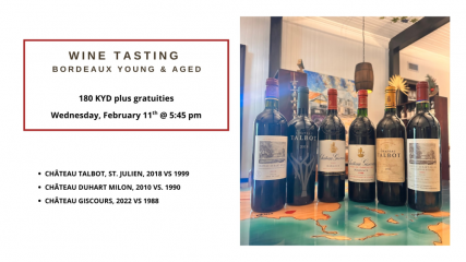 Wine Tasting: Bordeaux Young & Aged