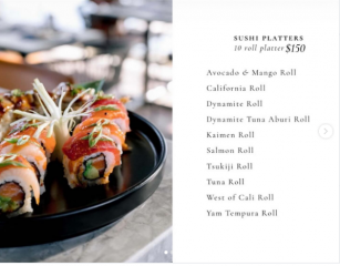 Sushi Platters available now for takeout!!!