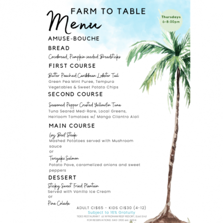 Farm to Table at Tides Restaurant - Good Eats Cayman