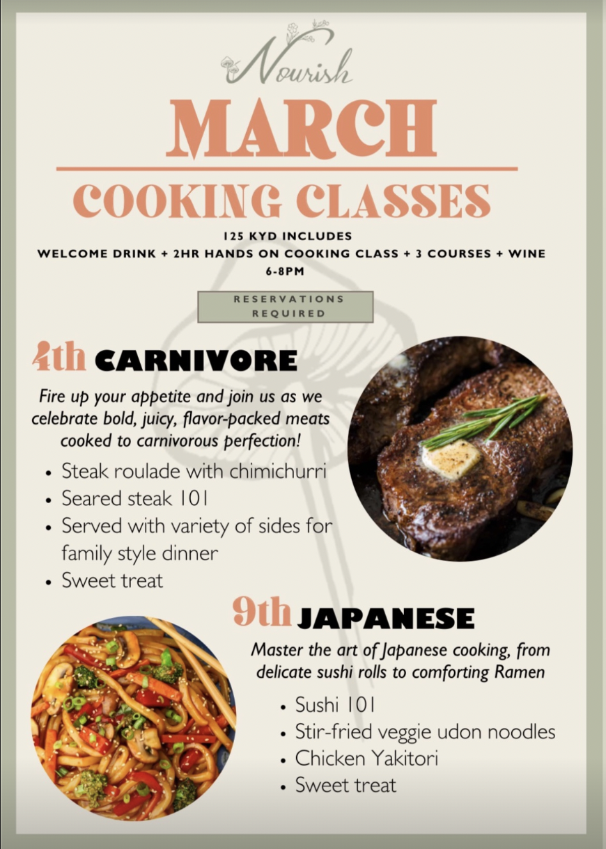 March Cooking Classes | 4th & 9th