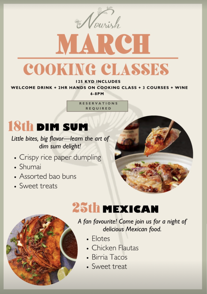 March Cooking Classes | 18th & 25th
