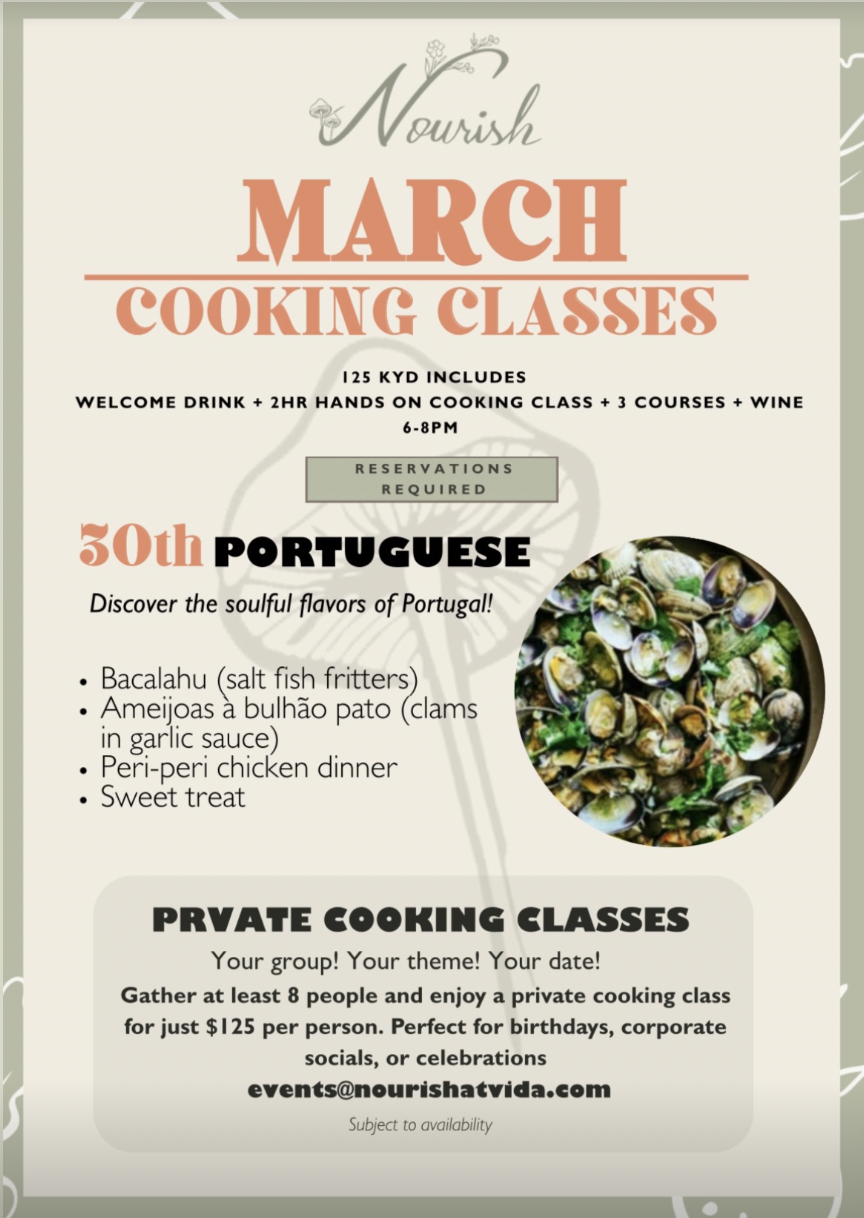 March Cooking Classes | 30th
