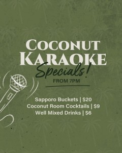 Coconut Karaoke Specials!