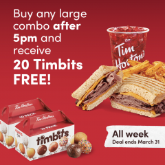 20 Timbits FREE!